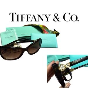 Tiffany & Co. Black Sunglasses with Gold Accents
